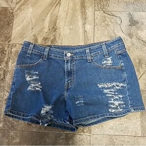 Levi's Distressed Denim Jean Shorts 9 Jr